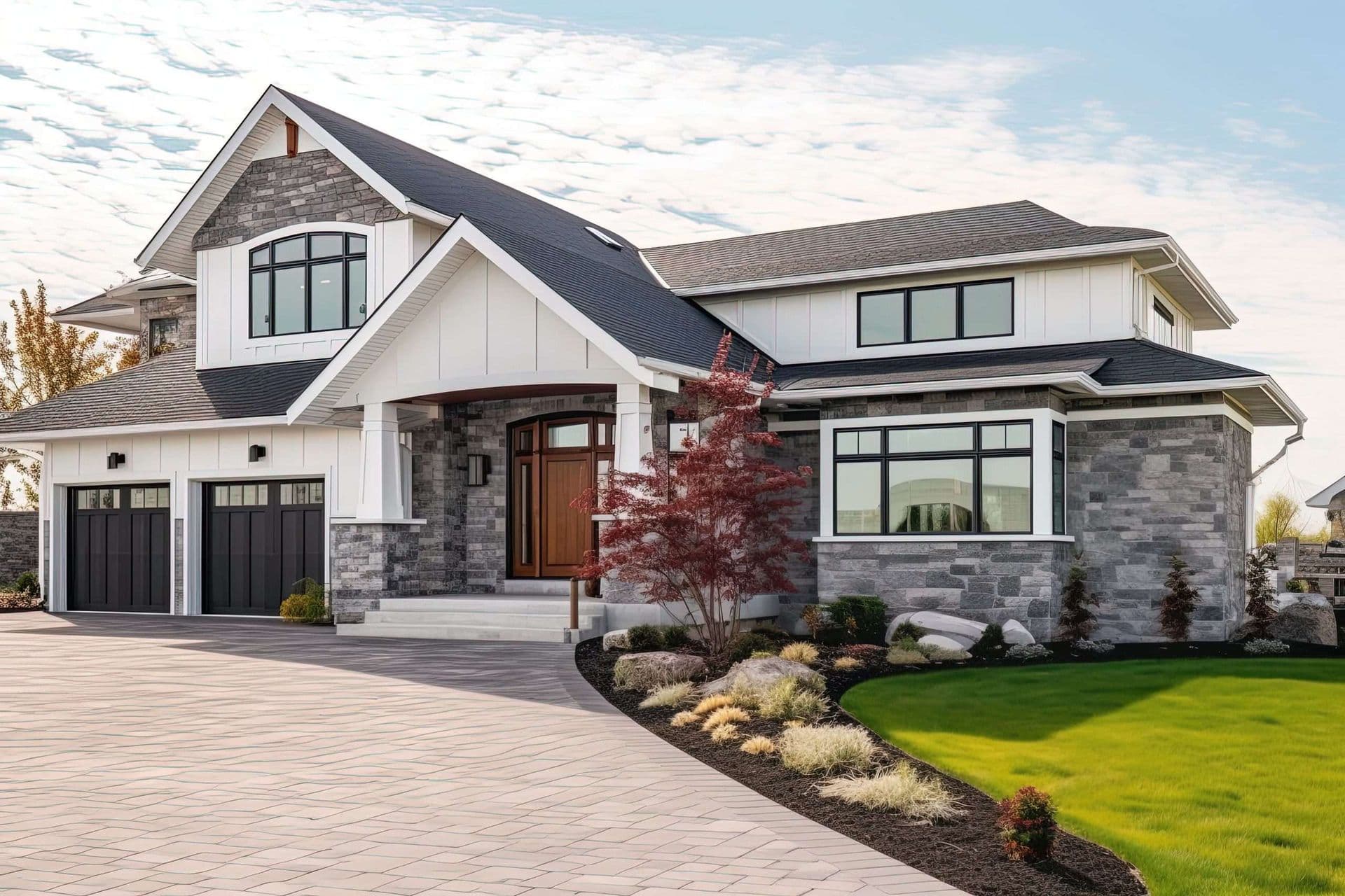 luxury white stone house siding lehi